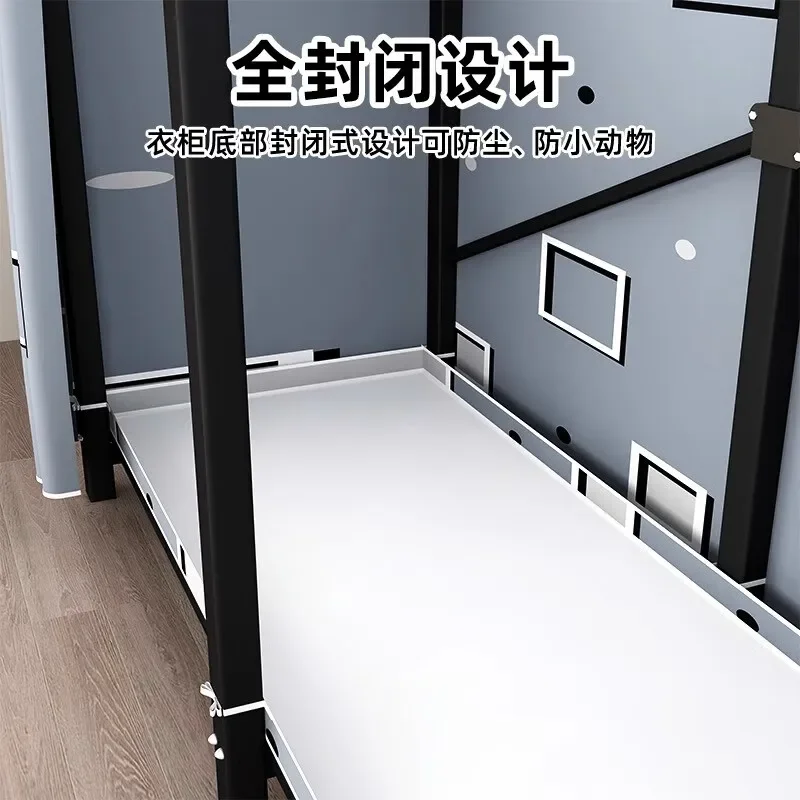 Wardrobe Home Bedroom Installation-free Folding Simple Fabric Wardrobe Rental Room Full Steel Frame Strong and Durable Wardrobe