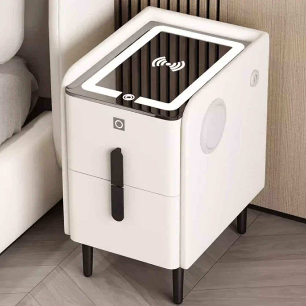 

Wireless Charger Nightstands Smart Luxury Minimalist Narrow Organizers Nightstands Aesthetic Men Nachttisch Interior Decorations