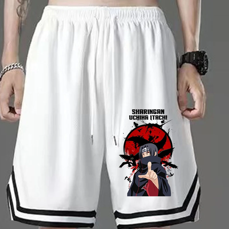 Anime NARUTO Gym Shorts Men Women Sasuke Kakashi Quick Dry Breathable Sports Training Compression Short Summer Beach Track Pants