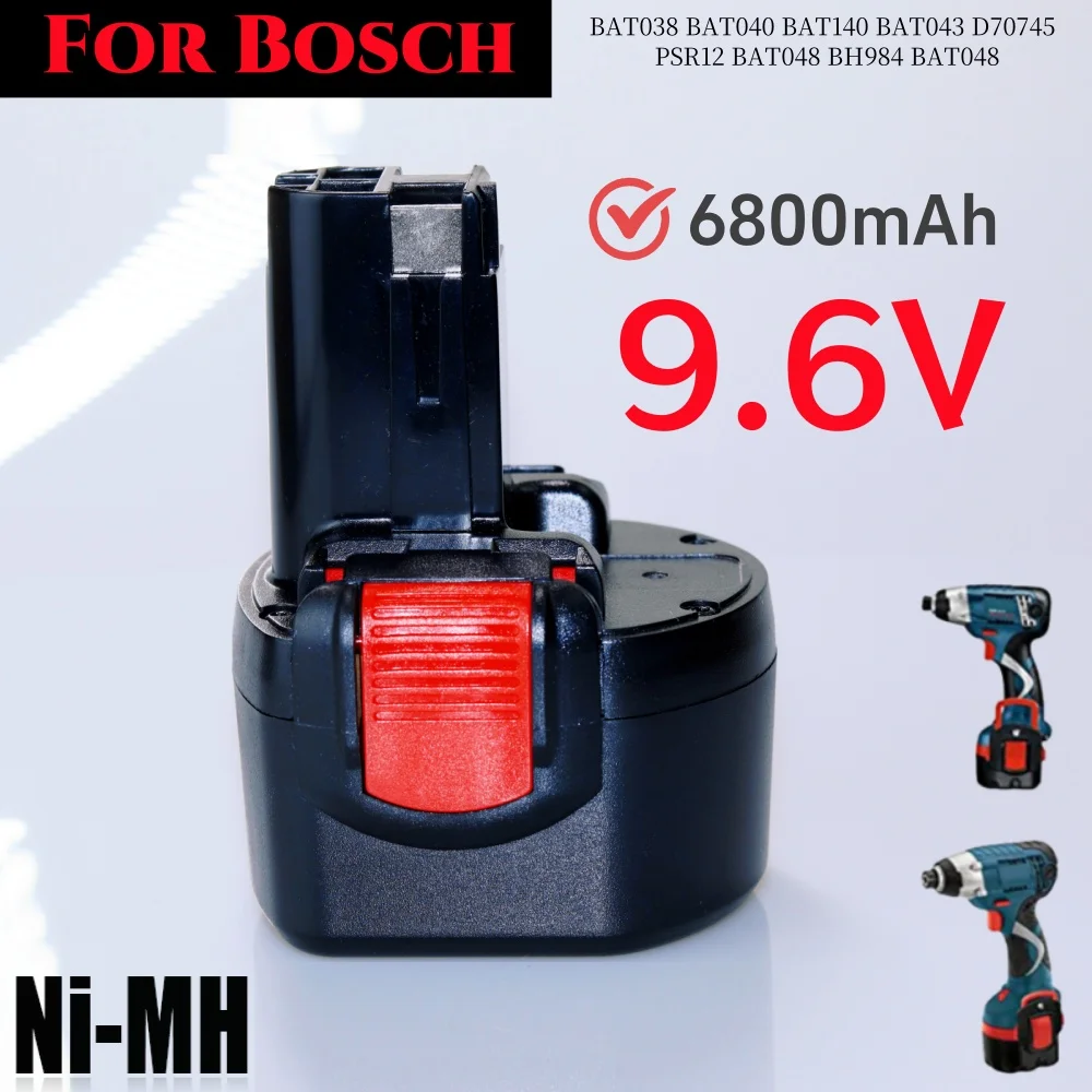 

BAT048 Сменный аккумулятор 9,6 В 6800 мАч для Bosch BAT048 BAT100 BAT119 2607335272 2607335461