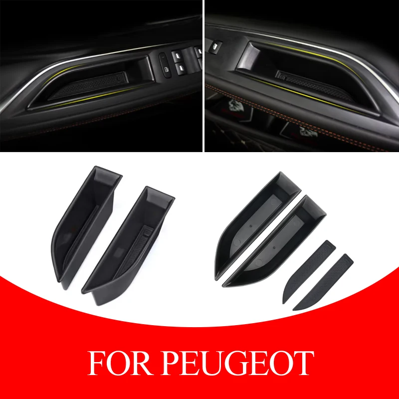 

Car door storage box for Peugeot 3008 3008GT 4008 5008 GT car front door handle storage box tray container car accessories