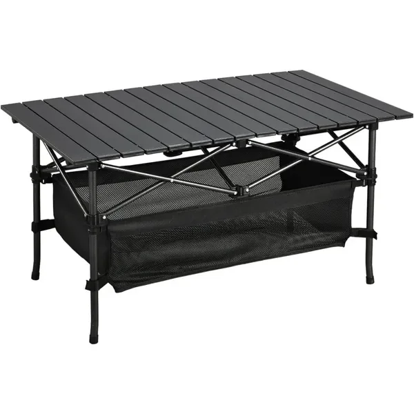 

Camping Table Lightweight Folding Roll Up with Carrying Bag for Indoor Outdoor BBQ Party Patio Beach Picnic Medium
