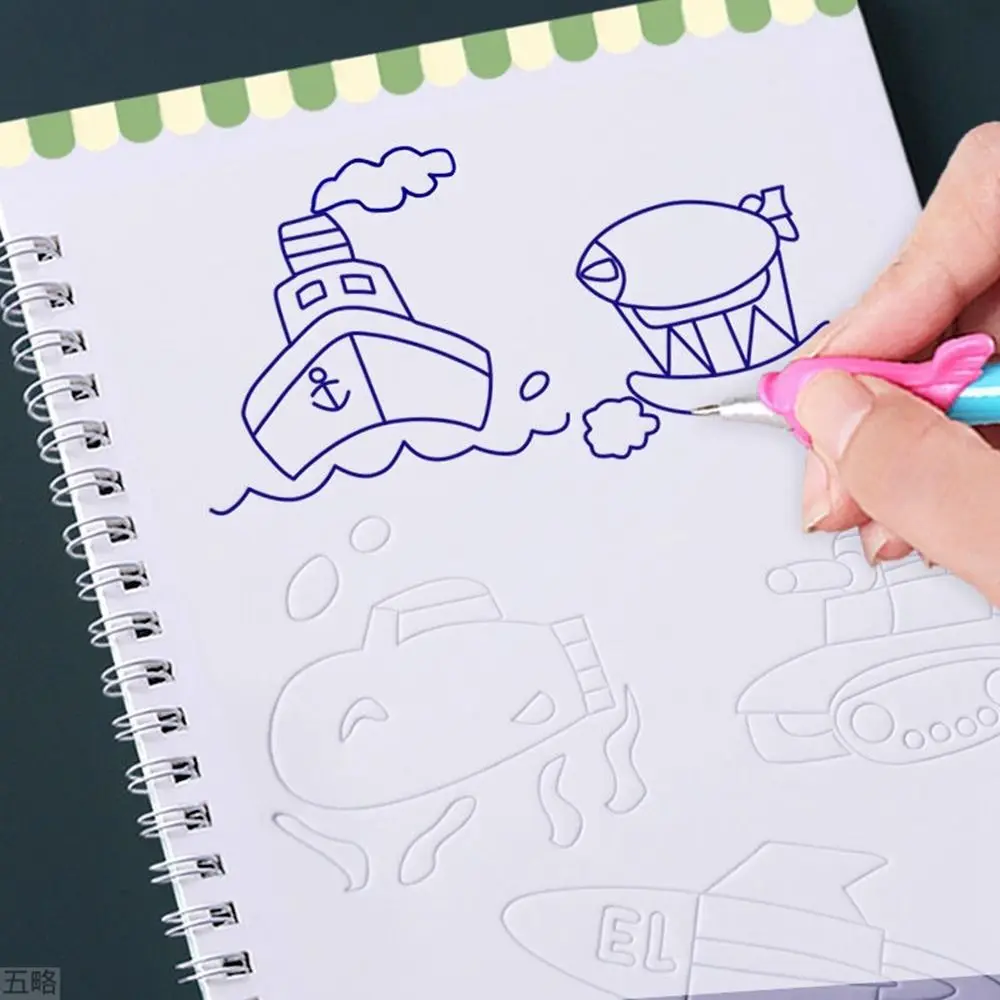 3D Groove Drawing Book Thickening Hand-painted Children's Drawing Books Groove Design Reusable Calligraph Practice Book