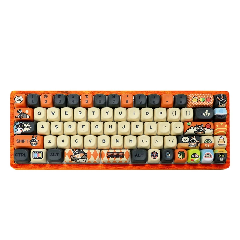 133 Keys Bangboo Keycaps Game Zenless Zone Zero KOA Profile PBT Thermal Sublimation Customized Keycap Cosplay Doujin Xmas Gifts
