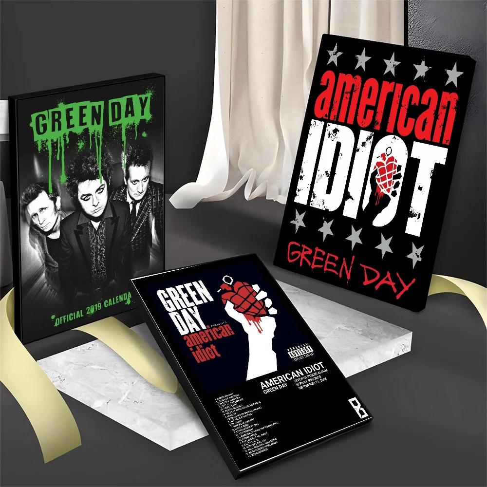 G-Green D-Day American Idiot Vintage Posters Sticky Retro Kraft Paper Sticker DIY Room Bar Cafe Kawaii Room Decor