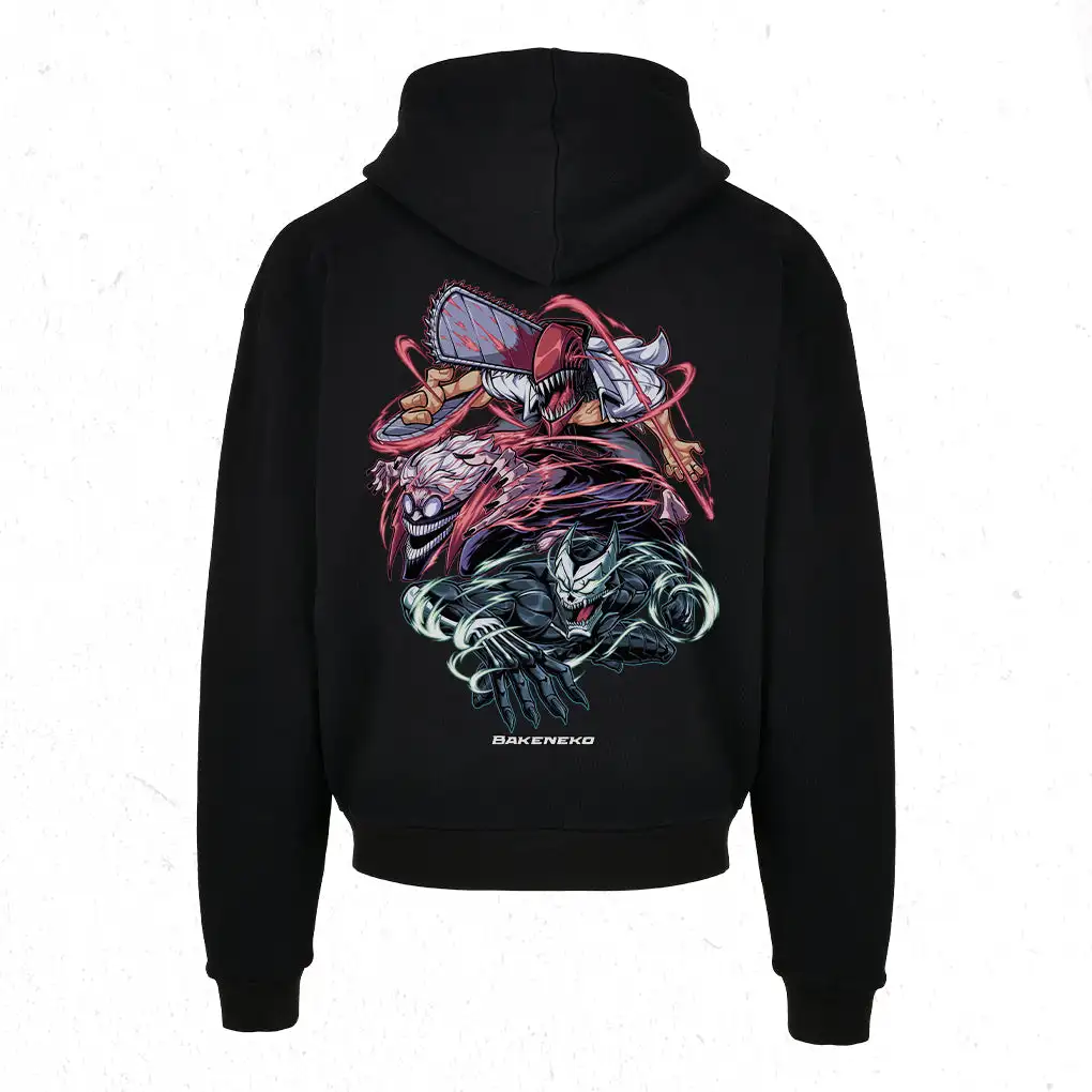 Sweat à capuche pour hommes et femmes, Anime, tronçonneuse, graphique Manga, automne hiver, polaire épaisse, pull chaud, surdimensionné, survêtement Y2k