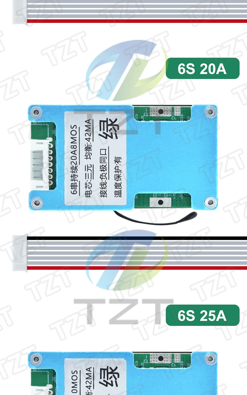 6S 15A 20A 25A 3,7V BMS Lithium-Batterie-Balancer-Platine mit NTC-Temperaturschutz und gemeinsamen Anschlüssen für E-Scooter – Detail 6