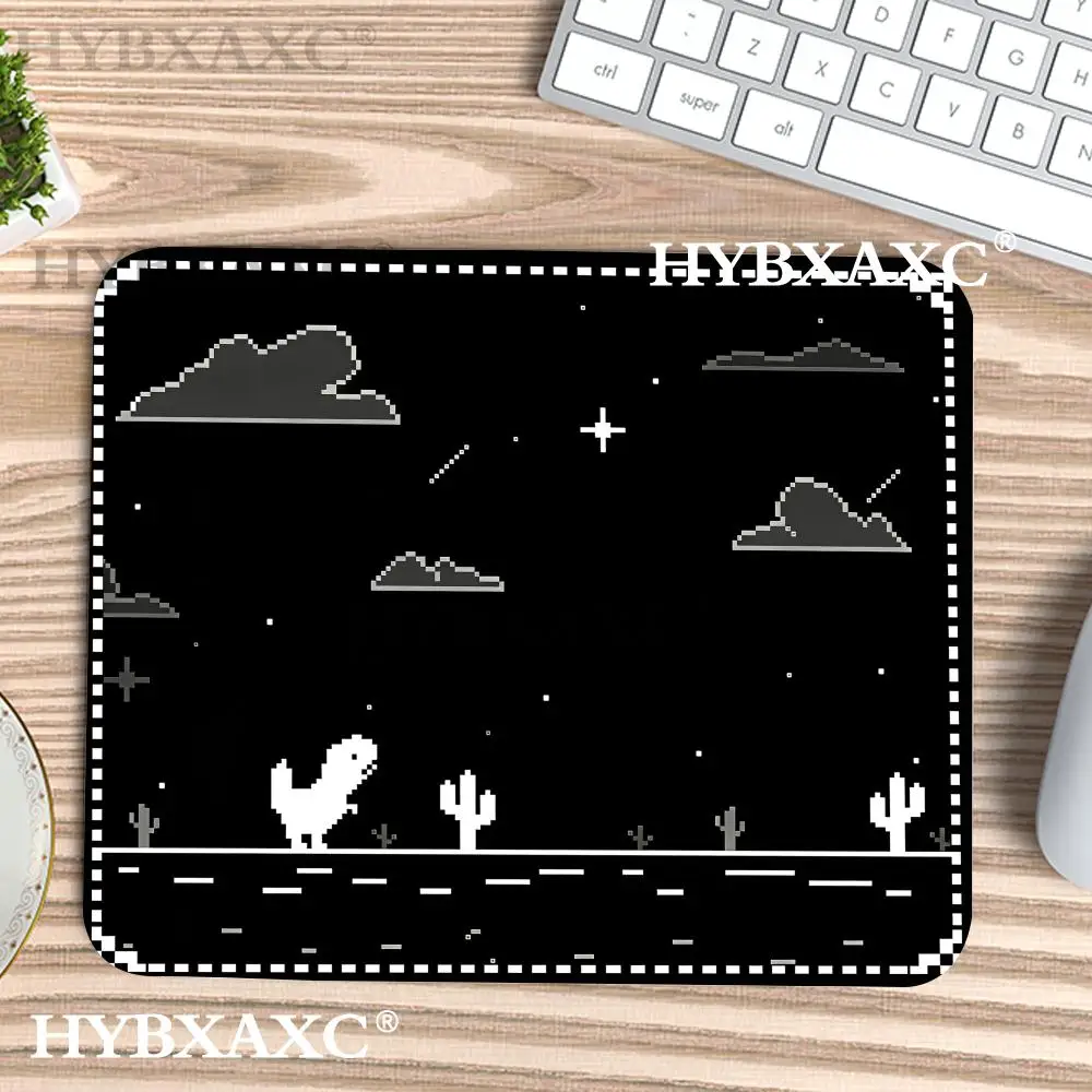 

HYBXAXC Small-Scale Anime-Style Pixel Dinosaur and Cactus Pattern (Retro Game Style) Modern Mousepad for Work Setup