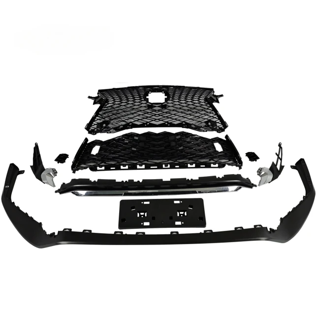 Car front bumper F-Sport trailer cover chin bright strip moulding radiator grille auto body kit systems for Lexus RX300 2016