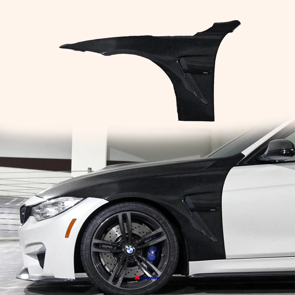 For BMW 2015-2020 Real F82 M4 Carbon Fiber Side Front Bumper Fender Pair