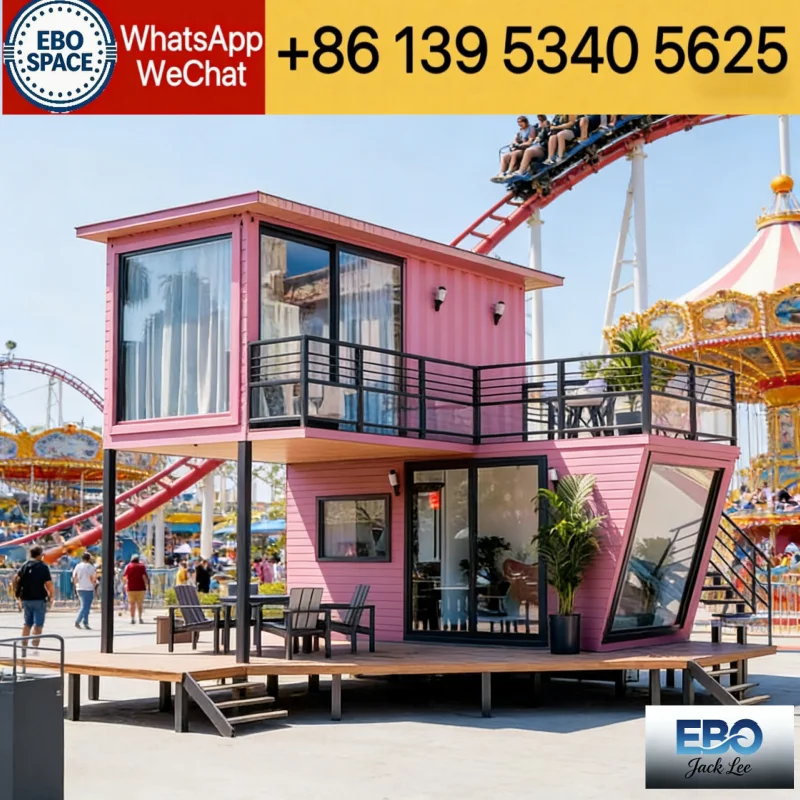 Fast Build Expandable Prefab Container House Modular System for Temporary Construction Use