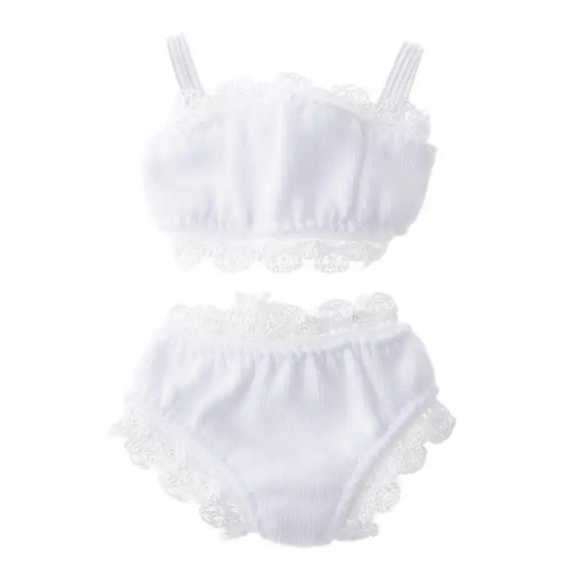 White Cotton Underwear Kit 1/6 Doll Clothes Lingerie Set Bra Briefs for Blythe Doll Garment