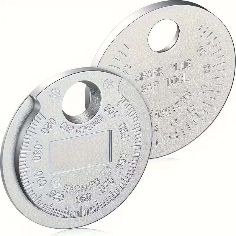 1/2/5 Piece Spark Plug Gap Gauge Measuring Tool, Coin-shaped, 0.6-2.4 Mm Range Spark Plug Specification Measuring Tool