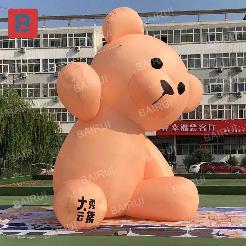 Parque de atracciones para niños, oso gigante inflable, animales de dibujos animados, osos rosas, modelo inflable, decoración de calle cuadrada del zoológico