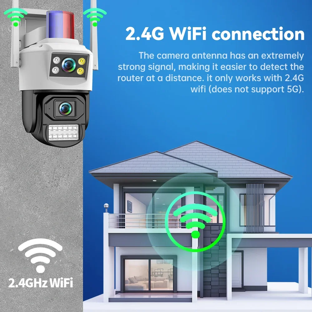 Cámara IP WiFi 4K UHD para exteriores, inalámbrica, 8MP, lente Dual, pantalla Dual, seguimiento de reconocimiento automático, cámara de seguridad impermeable CCTV