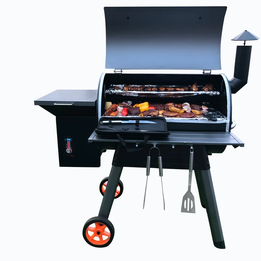 China factory Barbecue Smoke Grill Wood Pellet oven With Hopper