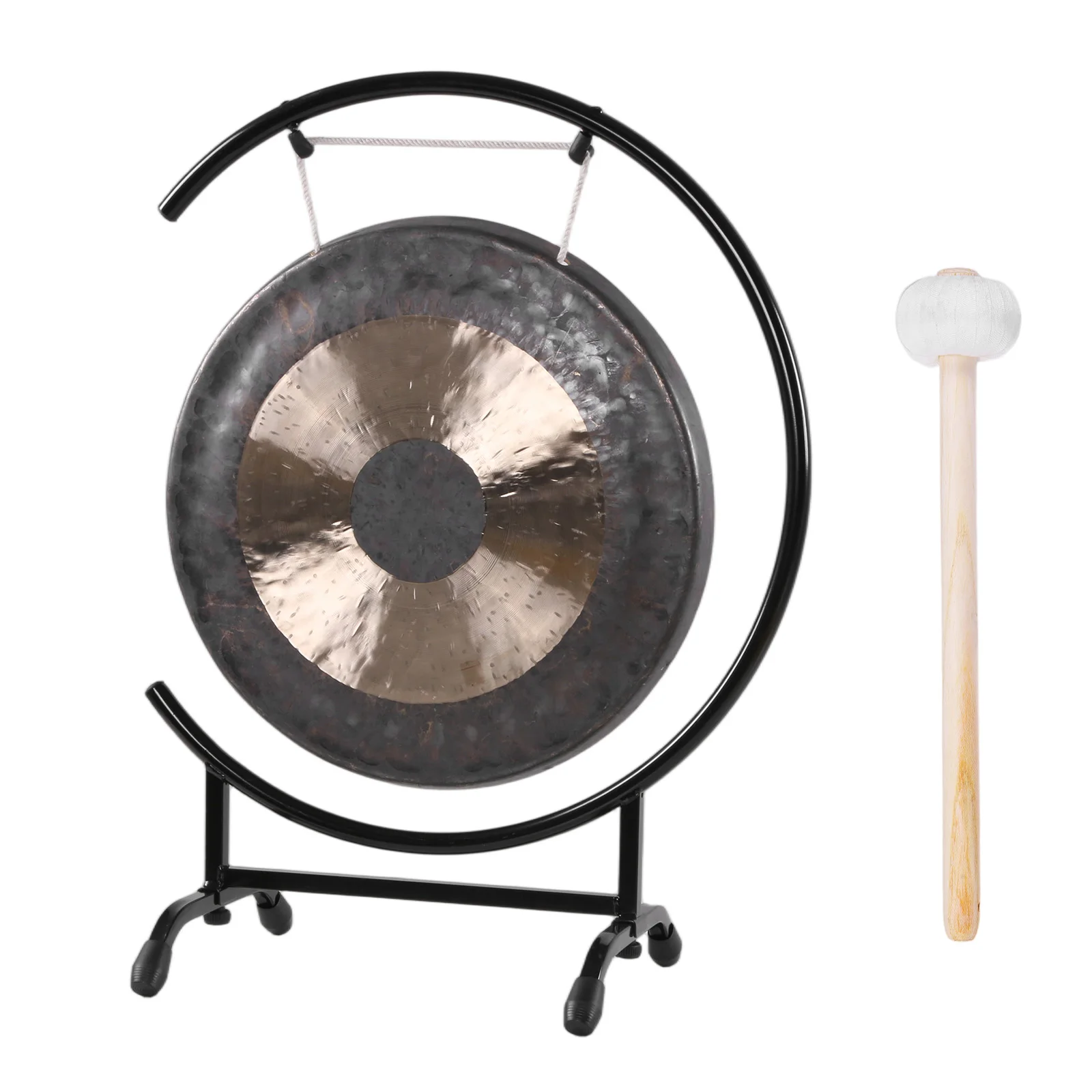 

18-дюймовый гонг для медитации на морском берегу, на стойке C-Stand, ударный музыкальный инструмент с молоточком для терапии, йоги и длительного звучания