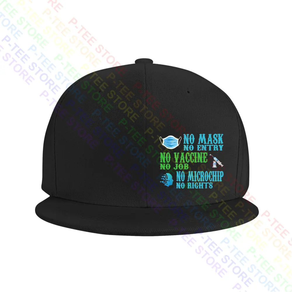 No Mask No Vaccine No Microchip Vaccination Baseball Cap Snapback Caps Knitted Bucket Hat