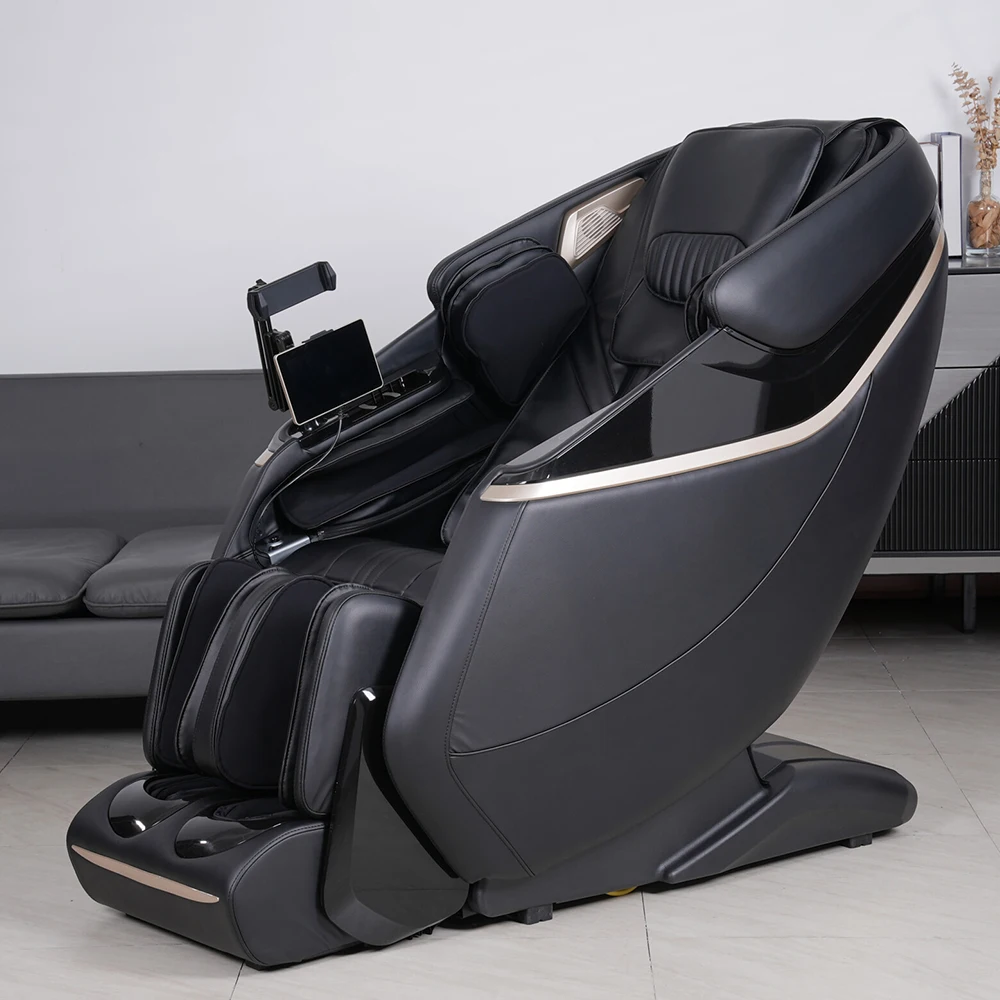 OEM ODM Modern 3D Zero Gravity Stretching Intelligent Voice Control PU Leather Massage Chair Full Body with Foot Massage
