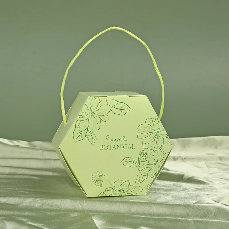 Candy Hexagon Hand-carrying Small Gift Box Wedding Companion Hand-carrying Gift Bag Christmas Decoration paper bag