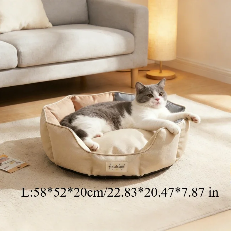 Cat Sleep Sofa Bed All-Season Pet Sleeping Pad Non-Slip Washable Cat and Dog Bed Suitable for Small and Medium Dogs and Cats