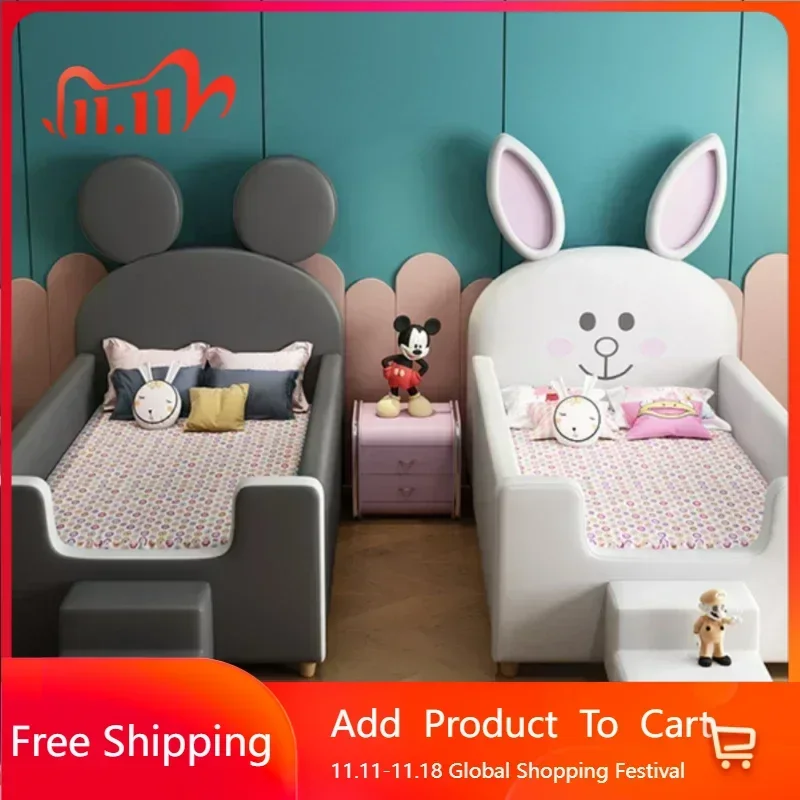 Cute Design House Children's Bed Kids White Black Modern Loft Children Beds Boys Girls Lit Cabane Enfant Furniture For Bedroom