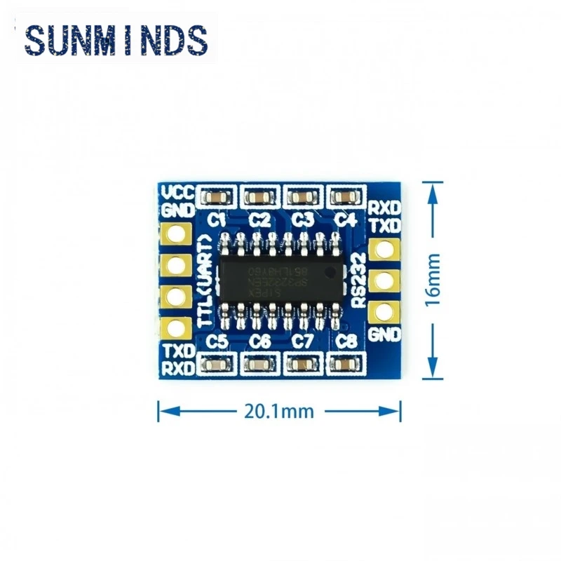 RS232 SP3232 TTL to RS232 module RS232 to TTL brush line serial port module gold plate
