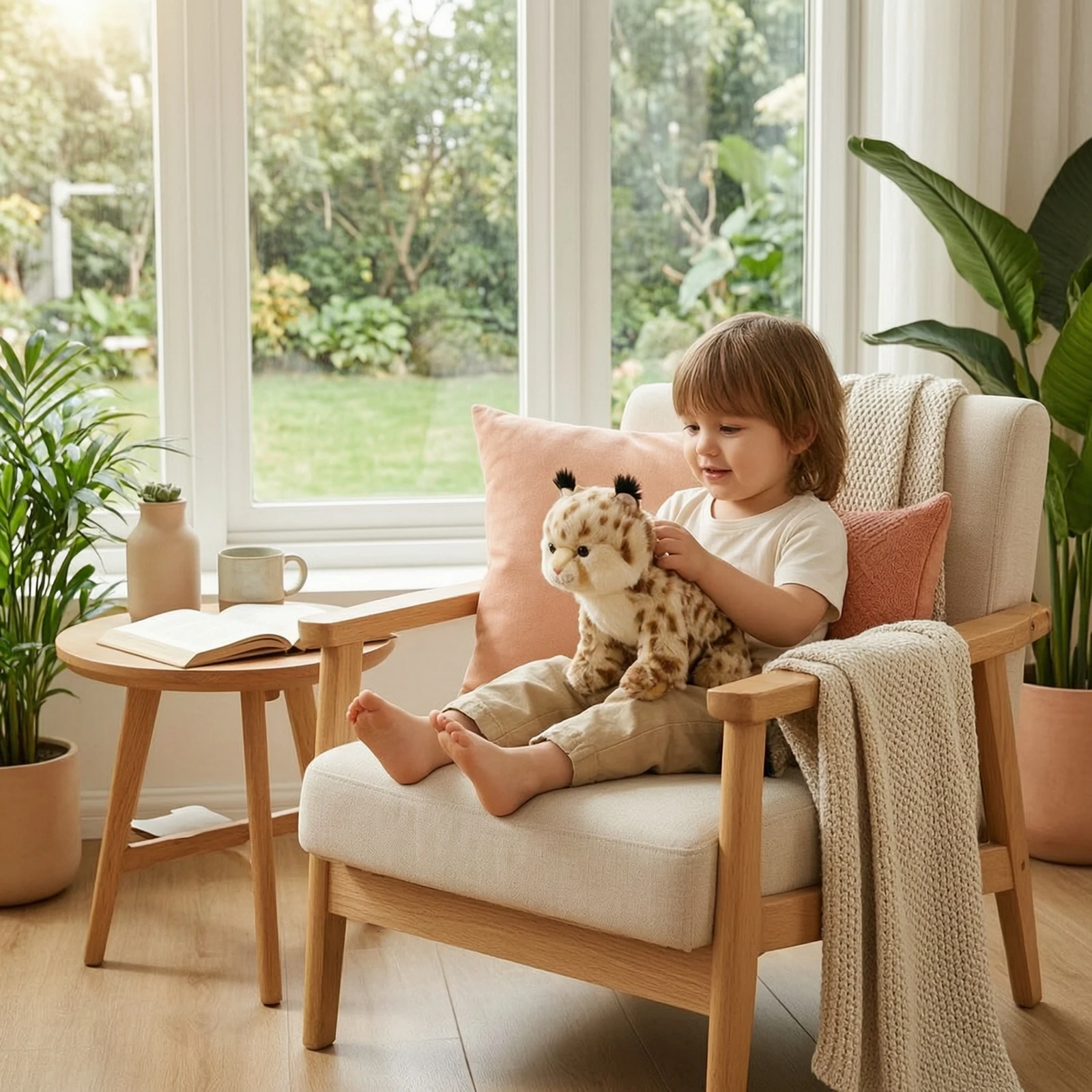 

Stuffed Lynx Toy Lifelike Lynx Stuffed Animal Bobcat Stuffed Animal Compact Surface Washable for Children, Playroom