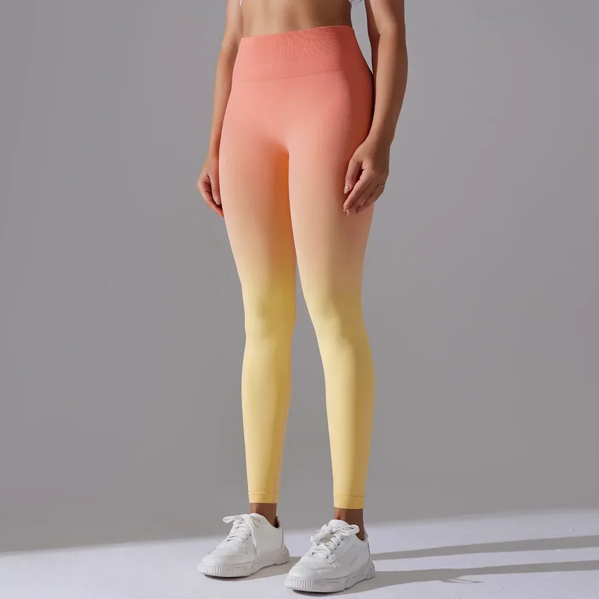 

Women Fitness Yoga Pants Sportswear Woman Gym Lycra Pants Peach High Waisted and Hip Lifting Seamless Leggings Sport Tights