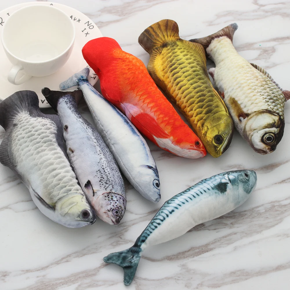 1Pc New Lovely Soft Funny Artificial Simulation Fish Cute Plush Toys Stuffed Sleeping Toy For Little Kids Playing Toy Gift