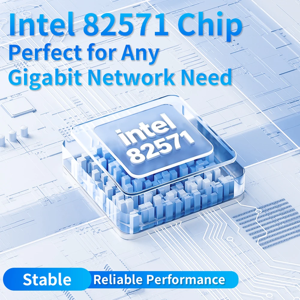 INTEL 82571-T2 PCI-Express ثنائي المنفذ 10/100/1000Mbps جيجابت إيثرنت بطاقة خادم محول NIC تحكم خادم الكمبيوتر #5