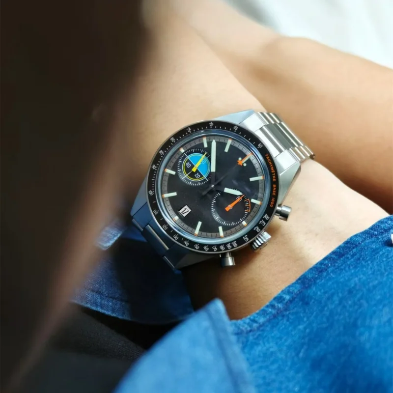 CILOA Black Round Watch Men's 2025 New Trend Fashion Casual High-Quality Gift for Boyfriend Quartz Watch Waterproof - view 5