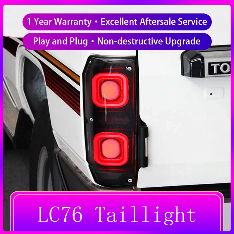 2 PCS Auto Light For Toyota LC70 LC71 LC76 Land Cruiser LC78 LC79 Tail Lamp Highlight Taillight LED Signal Tools Car Accessory