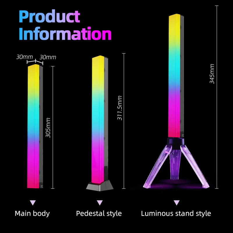 RGBIC الذكية ضوء بار LED لمبة مكتب للرياضات الإلكترونية التصميم الحديث مع RGB الإضاءة APP التحكم مزامنة الموسيقى الديناميكية لغرفة الألعاب