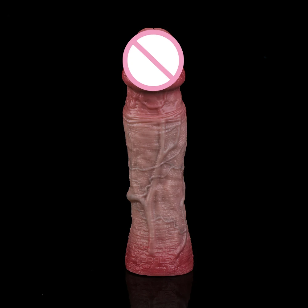 YOCY Realistic Cock Sleeve Dildo Sheath Enlargement Condoms Delay Ejaculation Stronger Erection Dick Dildo Sex Toys for Men view 3