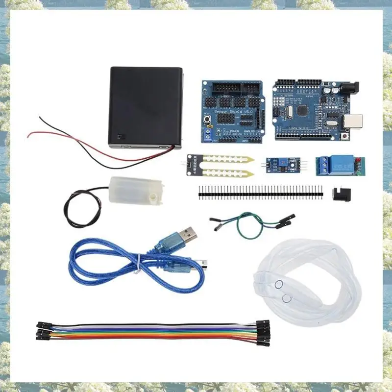 ใหม่-ระบบชลประทานอัตโนมัติรดน้ําด้วยตนเอง DIY ชุดเรือนกระจกสวนดอกไม้ปั๊มน้ําความชื้นดินเซนเซอร์โมดูลรีเลย์