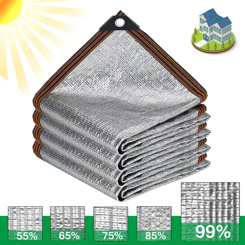 55 ~ 99% Schattierung Aluminium folie Sonnenschutz netz Garten Sonnenschutz Segel Garagen Markisen pflanzen Sonnenschutz Sichtschutz Zaun Mesh – Detail 27