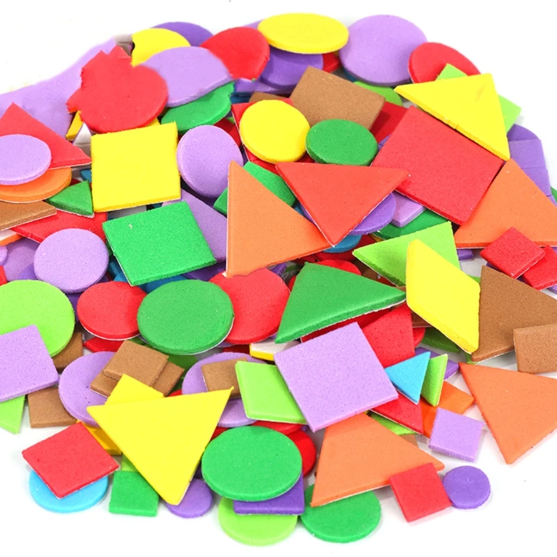 

Geometric EVA Self-adhesive Foam Sponge Stickers 150PCS/Bag for Kindergarten Dropship