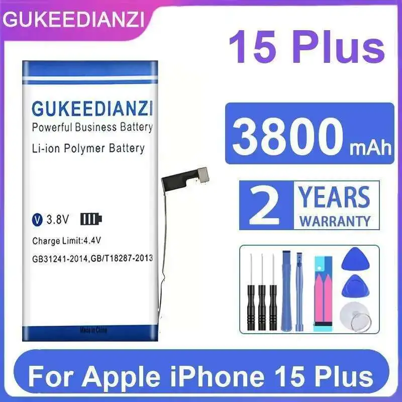 

Стабильный аккумулятор мобильного телефона емкостью 3800 мАч для Apple Iphone 15 Plus