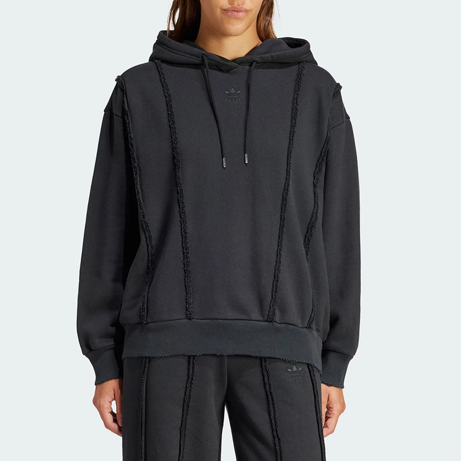 

Adidas Original Trefoil Women's Hooded Drawstring Casual Sports Sweatshirt IY9025