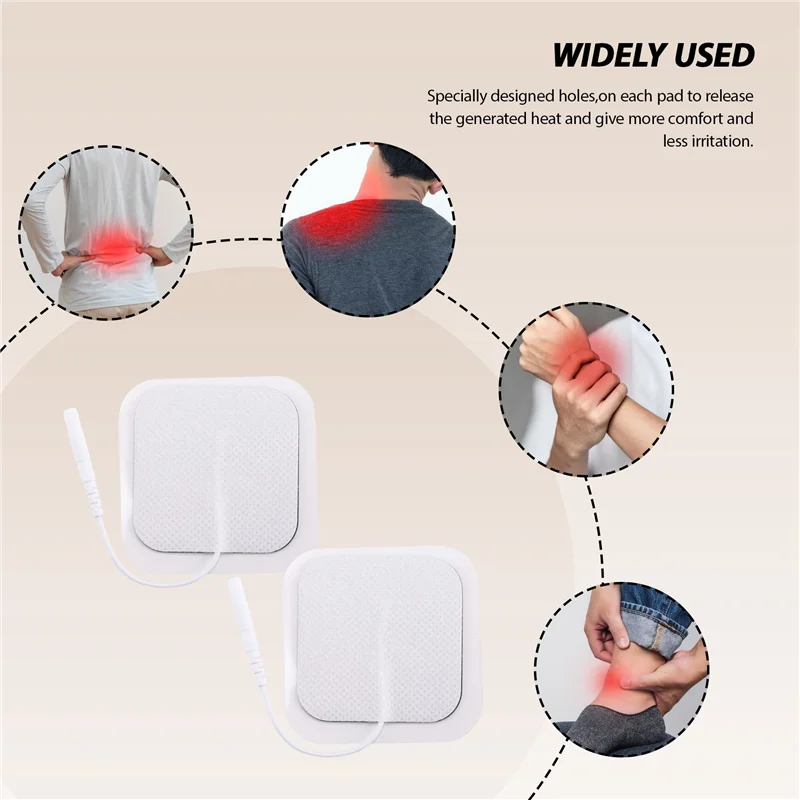 

A27U New 20Pcs Electrode Pads For Tens Digital Therapy Machine Self Adhesive Reusable With 2Mm Plug For Tens 3000,Ems Digital Th