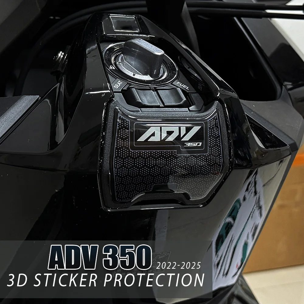 

Аксессуары для ADV 350 ADV350 2025 2024 2023 2022, защита от зоны зажигания, комплект 3D-наклеек из смолы