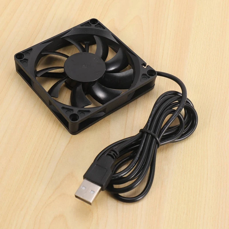 80Mm 5V USB Fan 80Mm 8Cm 8015 Brushless DC Cooling Fan PC Computer Router Case Fan Cooler 6Pcs