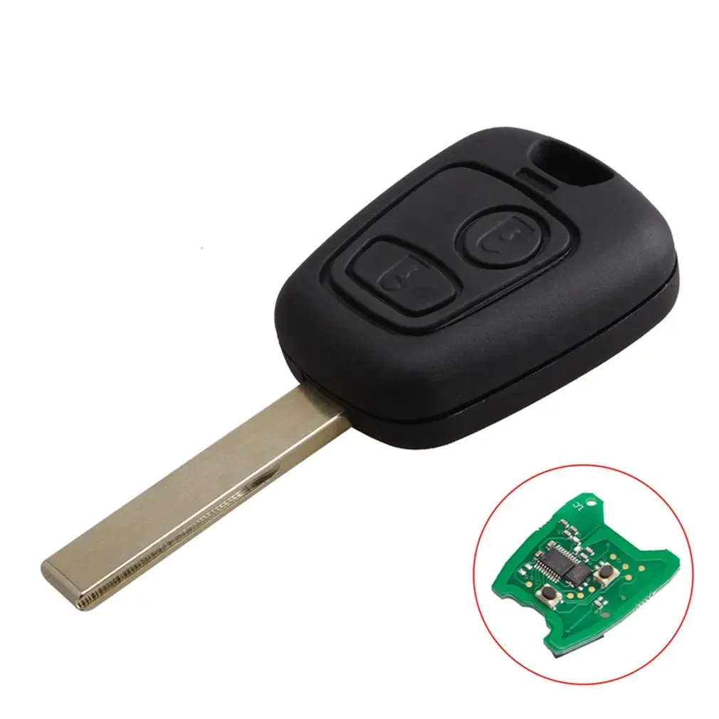 

2 Buttons Remote Control Car Key Slotted Remote Control 307 433MHZ With PCF7961 Transponder Chip