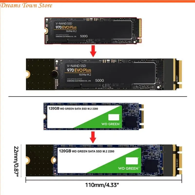 HX6A for M.2 NGFF/ PCIE / NVME Channel KEY-M / KEY-B Drive Adapter Board Expansion Card for Protection Test Board