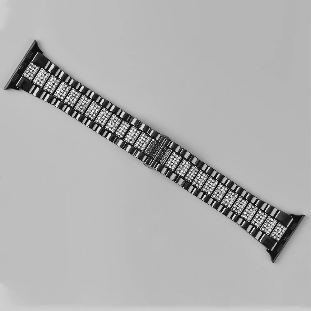Metal Strap for Apple Watch Band 44mm 40mm 45mm 41mm 42mm 38mm 49mm Diamond Bracelet for iWatch Series Ultra 8 7 6 5 4 3 SE Belt