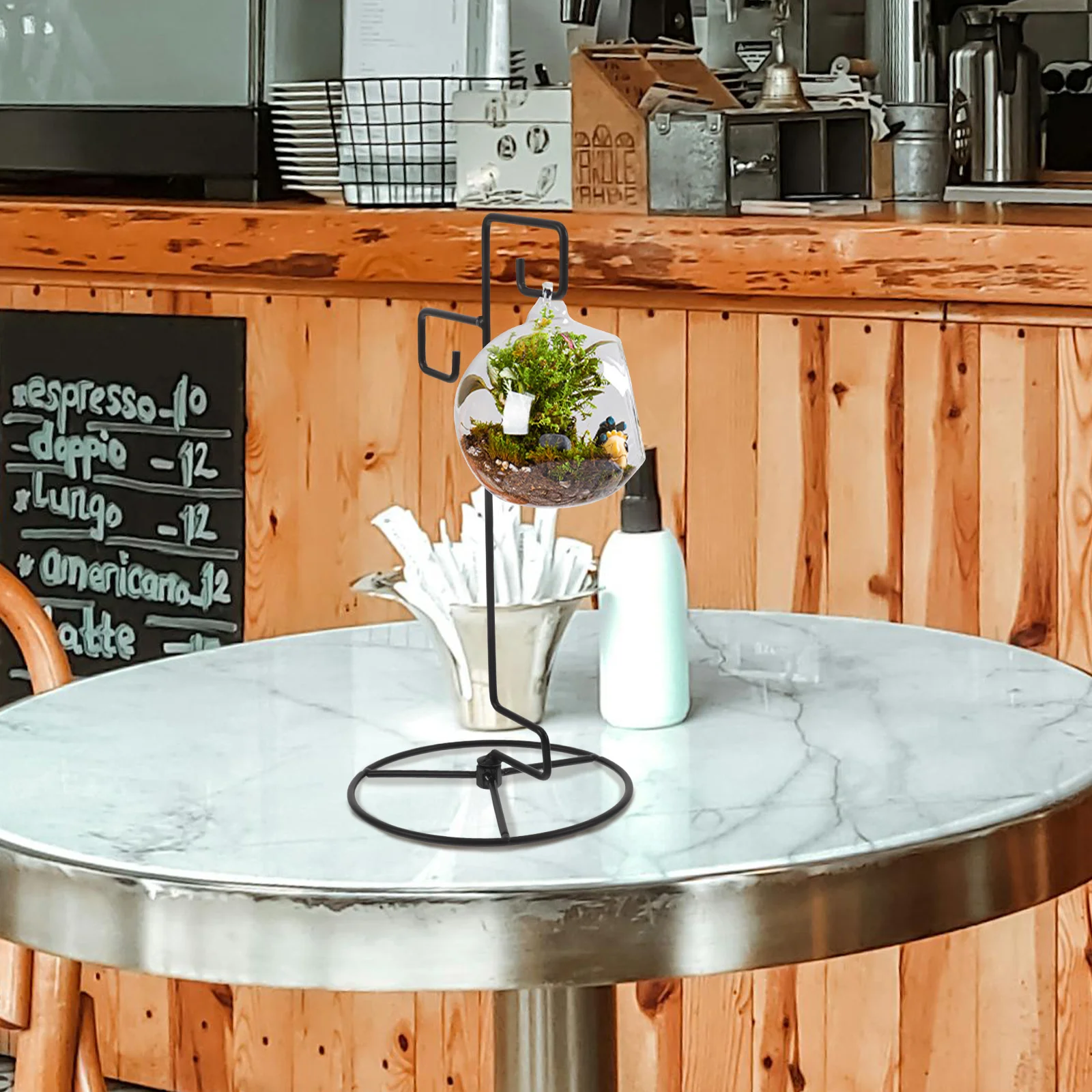 

Desktop Hydroponic Vase Holder Iron Minimalist Stand for Flower Arranging Supplies Indoor Plant Holder Terrarium Display