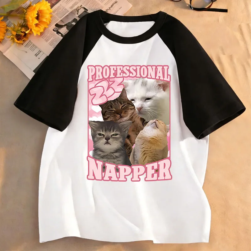 Funny Cat Meme T Shirts Graphic Kids Children's T-shirt Harajuku Hoody for Boys Girls Summer Spring Casual Top Tee