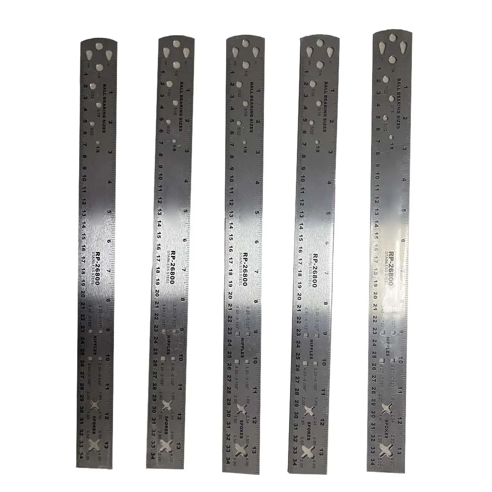 Cycle Maintenance Ruler Stainless Steel Ruler Enhances Safety And Ride Quality Accurate Spoke Measurement Stainless Steel