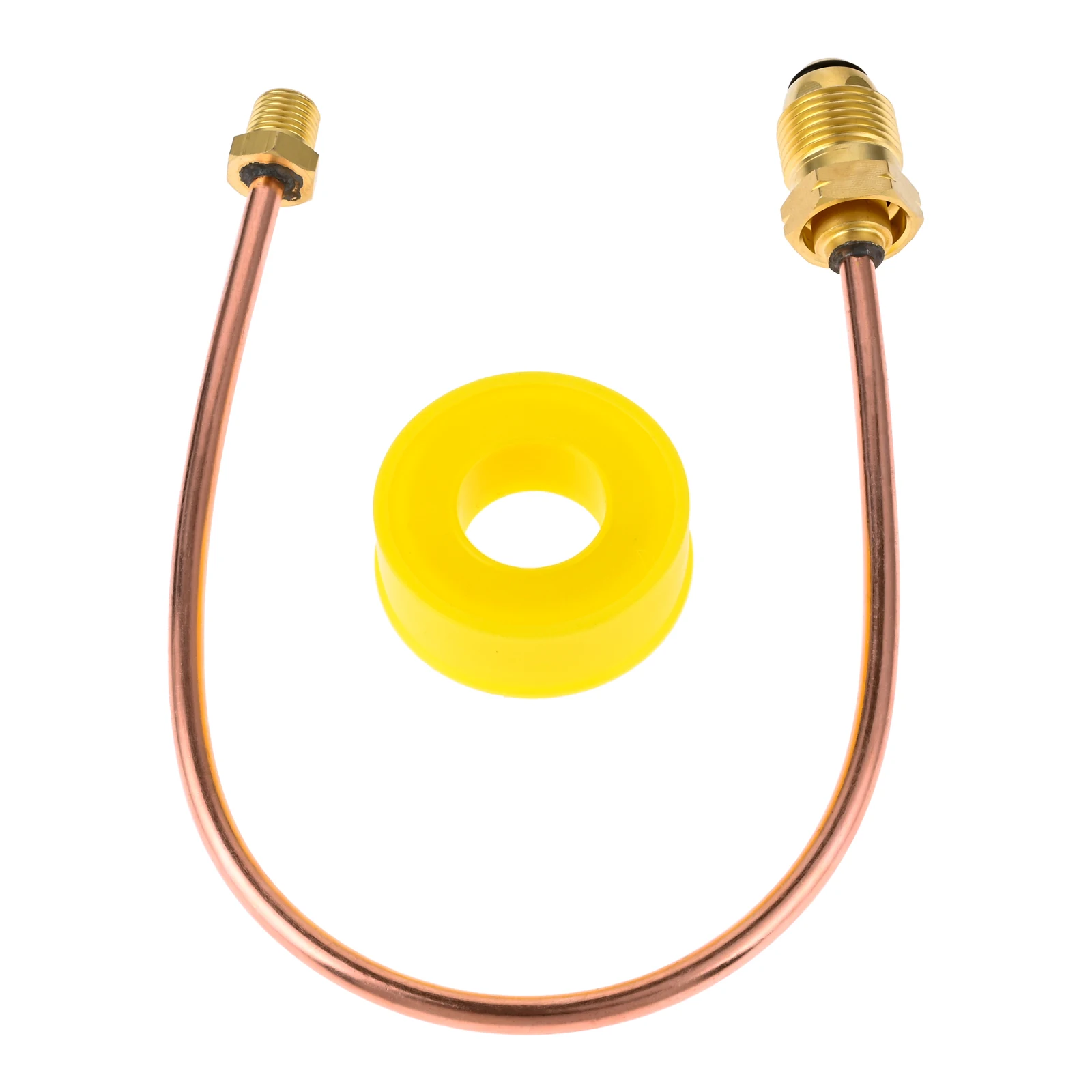 15In Propane Regulator Copper Pigtail POLx 1/4"NPT Male Pipe Thread 7/8" HEX Reverse Thread Tubing Tank to First Stage Regulator